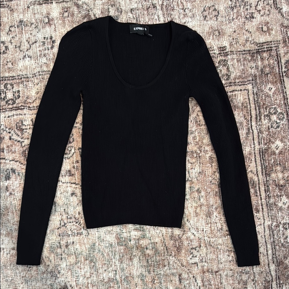 Express Classic Black Knit LONGSLEEVE SIZ:XS